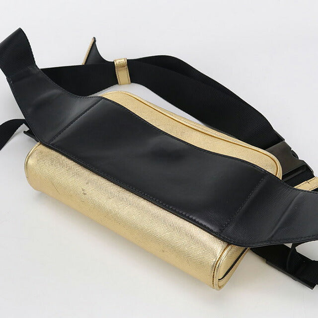 Used Prada body bag ladies brand PRADA belt bag leather 2VL012 9Z2 F0W3L gold bag USDPR98043011
