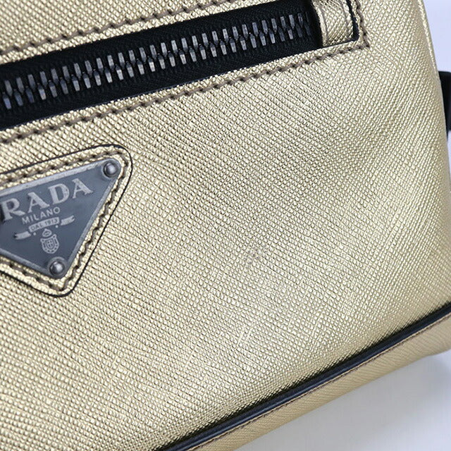 Used Prada body bag ladies brand PRADA belt bag leather 2VL012 9Z2 F0W3L gold bag USDPR98043011