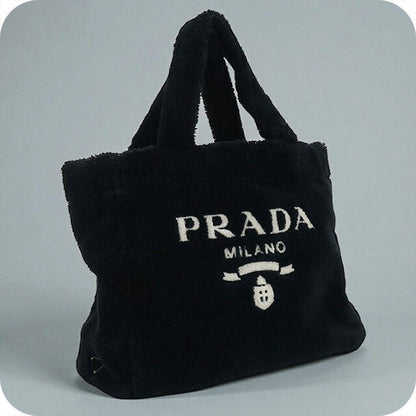 Used Prada tote bag ladies brand PRADA Terry 1BG130 black bag USDPR98044011