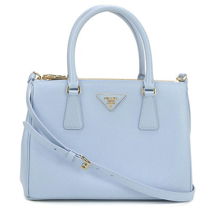 中古 プラダ トートバッグ レディース ブランド PRADA ガレリア ミディアム 2WAY 1BA863 NZV F0076 ブルー バッグ USDPR98054011