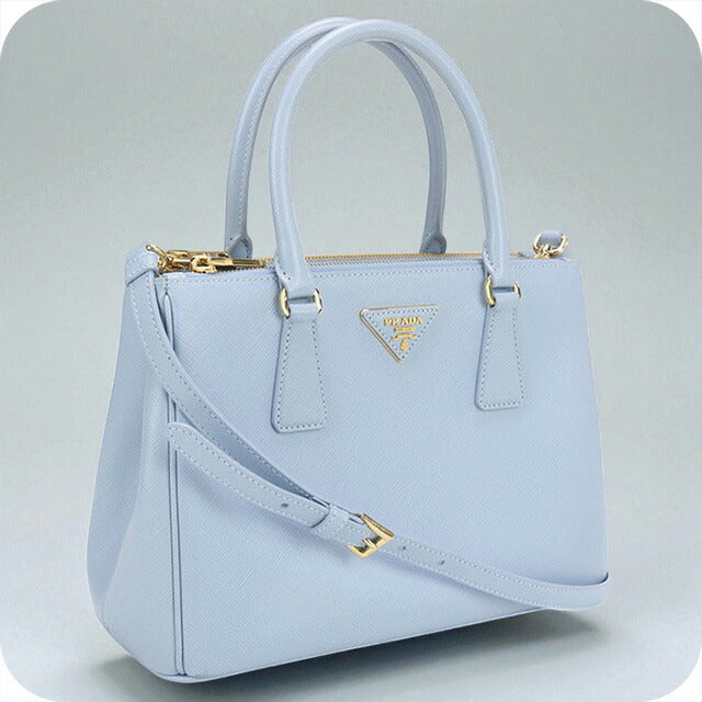 中古 プラダ トートバッグ レディース ブランド PRADA ガレリア ミディアム 2WAY 1BA863 NZV F0076 ブルー バッグ USDPR98054011