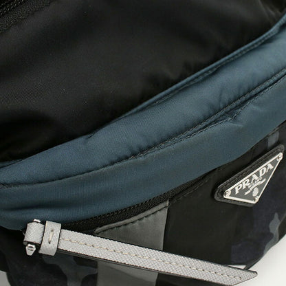 二手普拉达身体包男士品牌 PRADA 腰包 2VH038 黑色包 USDPR98063011