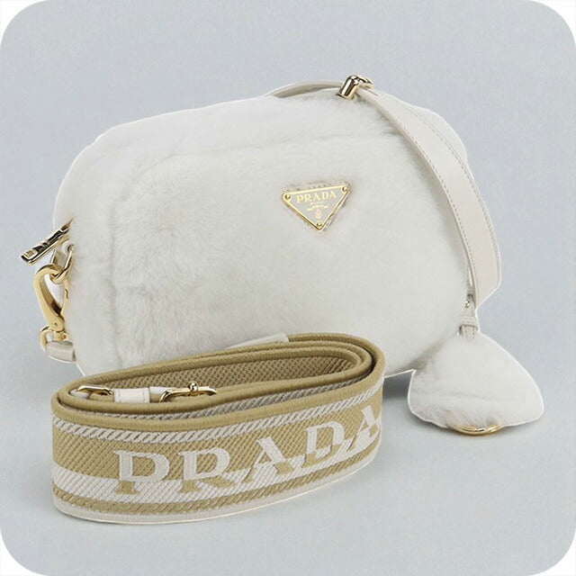 中古 プラダ 斜め掛け ショルダーバッグ レディース ブランド PRADA 1BH192 2EC9 F0009 ホワイト バッグ USDPR98106011