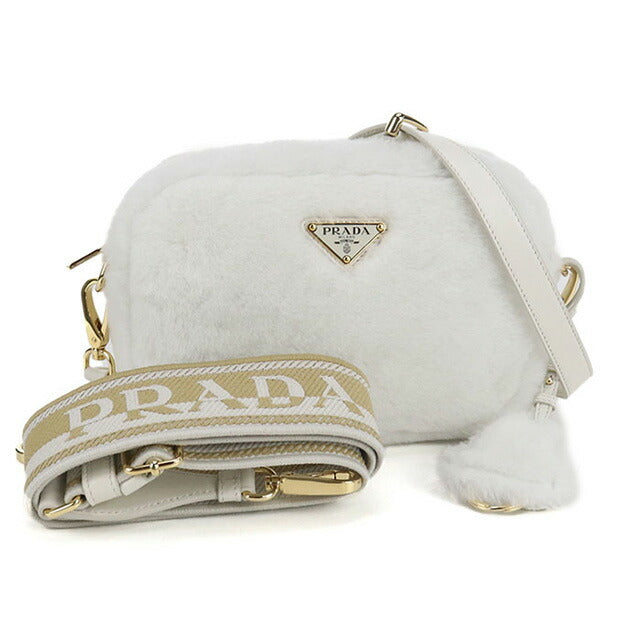 中古 プラダ 斜め掛け ショルダーバッグ レディース ブランド PRADA 1BH192 2EC9 F0009 ホワイト バッグ USDPR98106011