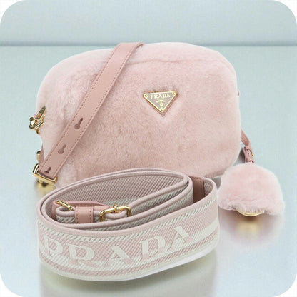 中古 プラダ 斜め掛け ショルダーバッグ レディース ブランド PRADA レザー 1BH192 2EC9 F0615 ピンク バッグ USDPR98107011