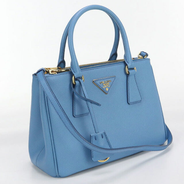 PRADA ブルーハンドバッグ 中古 プラダ ハンドバッグ レディース ブランド PRADA 2WAY レザー