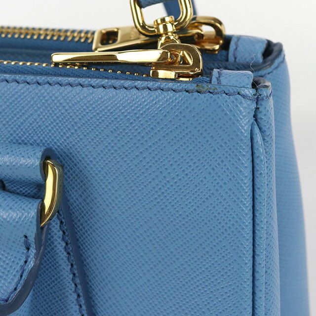 Used Prada handbag ladies brand PRADA 2WAY leather blue bag USDPR98359011