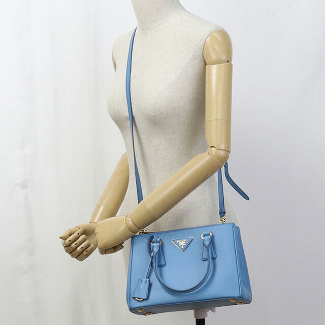 Used Prada handbag ladies brand PRADA 2WAY leather blue bag USDPR98359011
