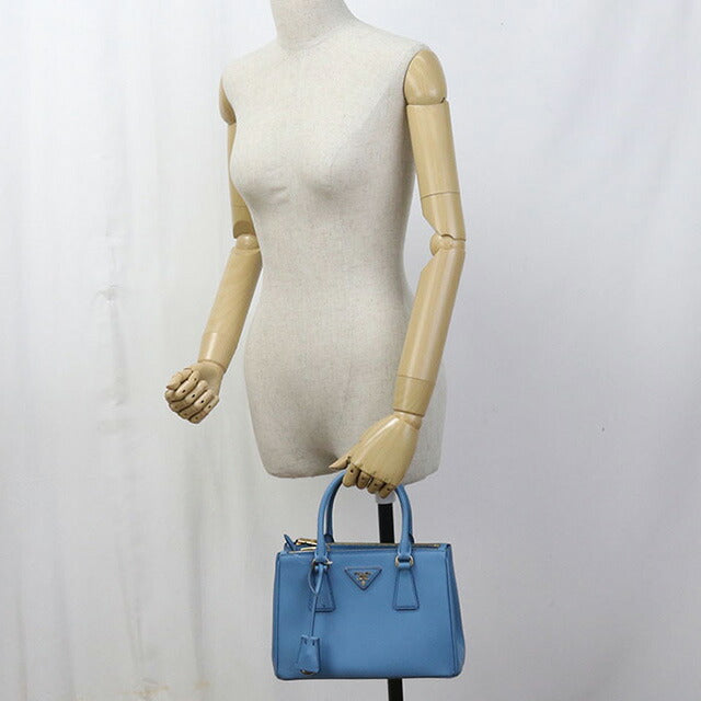 Used Prada handbag ladies brand PRADA 2WAY leather blue bag USDPR98359011