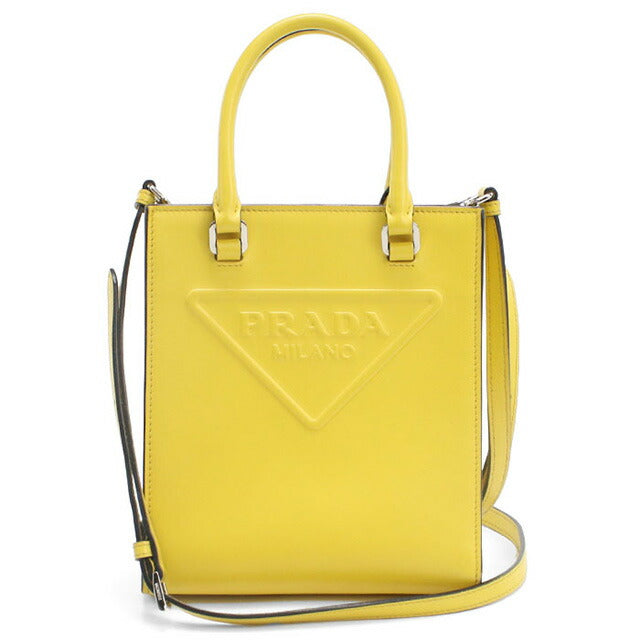 Used Prada handbag ladies brand PRADA 2WAY handbag 1BA333 yellow bag USDPR98591011