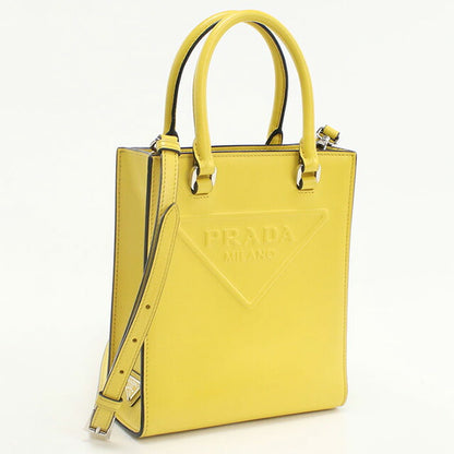 Used Prada handbag ladies brand PRADA 2WAY handbag 1BA333 yellow bag USDPR98591011