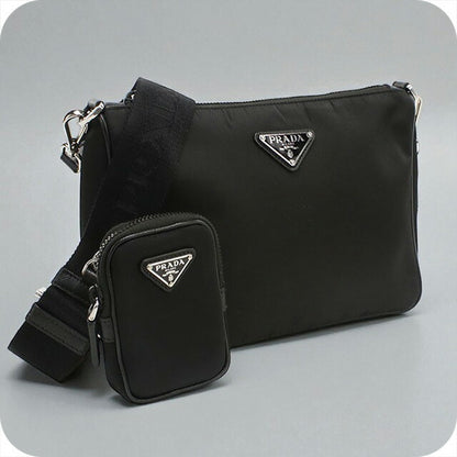 Used Prada Crossbody Shoulder Bag Unisex Brand PRADA Shoulder Bag Black Bag USDPR98693011