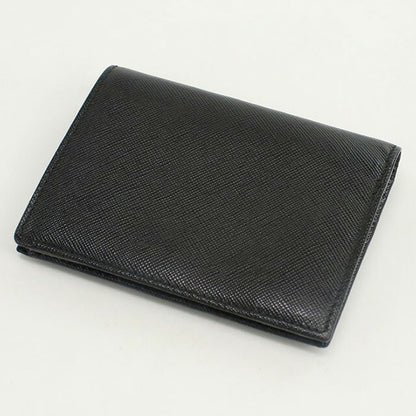 中古 プラダ 二折財布 レディース ブランド PRADA サフィアーノレザー財布 レザー 1MV204 QWA F0002 ブラック 財布 USDPR98802011