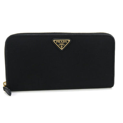 中古 プラダ 長財布ラウンドファスナー レディース ブランド PRADA ジップアラウンド長財布 ブラック 財布 USDPR99348011