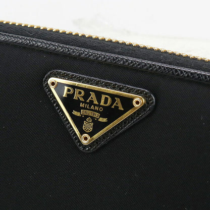 中古 プラダ 長財布ラウンドファスナー レディース ブランド PRADA ジップアラウンド長財布 ブラック 財布 USDPR99348011