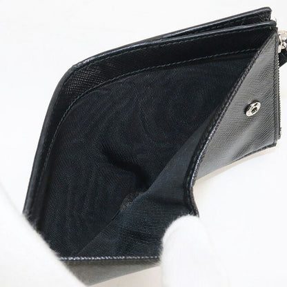 中古 プラダ 二折財布 メンズ ブランド PRADA サフィアーノレザー財布 レザー ブラック 財布 USDPR99410011