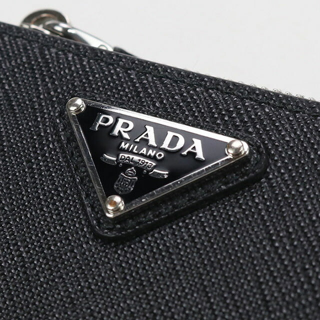 中古 プラダ 二折財布 メンズ ブランド PRADA サフィアーノレザー財布 レザー ブラック 財布 USDPR99410011