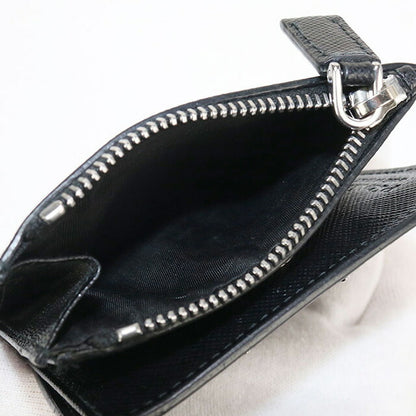 中古 プラダ 二折財布 メンズ ブランド PRADA サフィアーノレザー財布 レザー ブラック 財布 USDPR99410011