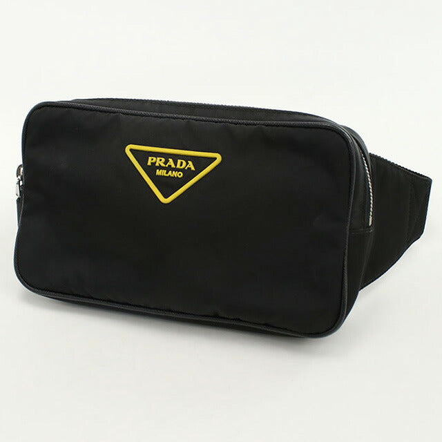 中古 プラダ ボディバッグ メンズ ブランド PRADA ベルトバッグ 2VL977 ブラック バッグ USDPR99442011
