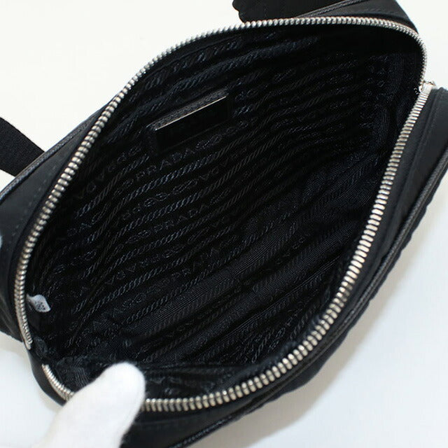 中古 プラダ ボディバッグ メンズ ブランド PRADA ベルトバッグ 2VL977 ブラック バッグ USDPR99442011
