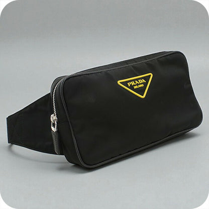 中古 プラダ ボディバッグ メンズ ブランド PRADA ベルトバッグ 2VL977 ブラック バッグ USDPR99442011