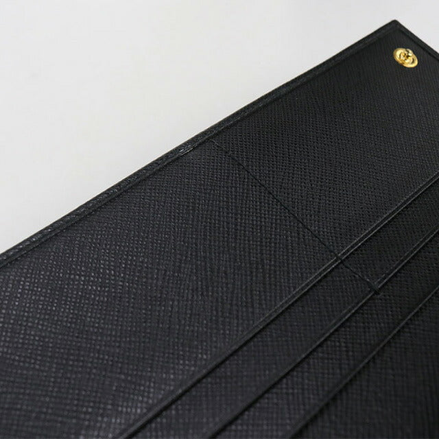 中古 プラダ 長財布二折 レディース ブランド PRADA サフィアーノトライアングル財布 レザー 1MH132 QHH F0002 ブラック 財布 USDPR99831011