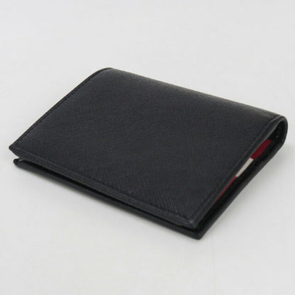 中古 プラダ 二折財布 レディース ブランド PRADA サフィアーノマルチカラー財布 レザー 1MV204 ブラック 財布 USDPR99832011