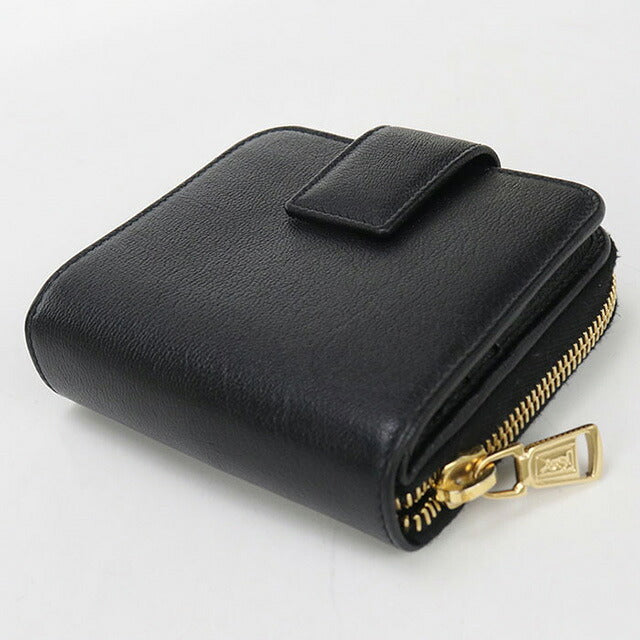 値下げ中‼︎SAINT LAURENT サンローラン　コンパクトジップウォレット 中古 サンローラン 二折財布 レディース ブランド SAINT LAURENT