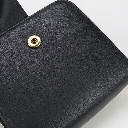 中古 サンローラン 二折財布 レディース ブランド SAINT LAURENT コンパクトジップウォレット レザー 568985 ブラック 財布 USDSL102985011