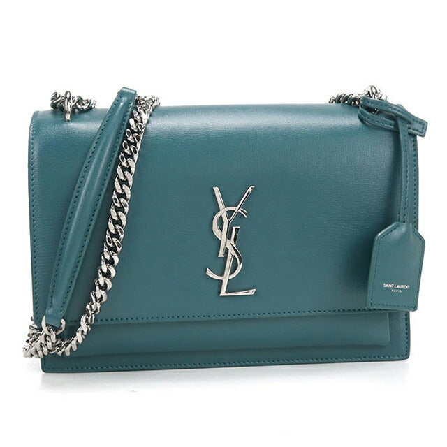 中古 サンローラン 斜め掛け ショルダーバッグ レディース ブランド SAINT LAURENT YSLモノグラム サンセット ミディアム レザー 442906 USDSL103586011