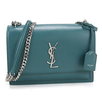 中古 サンローラン 斜め掛け ショルダーバッグ レディース ブランド SAINT LAURENT YSLモノグラム サンセット ミディアム レザー 442906 USDSL103586011