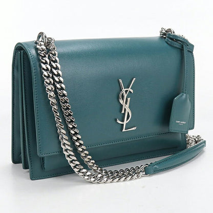 中古 サンローラン 斜め掛け ショルダーバッグ レディース ブランド SAINT LAURENT YSLモノグラム サンセット ミディアム レザー 442906 USDSL103586011