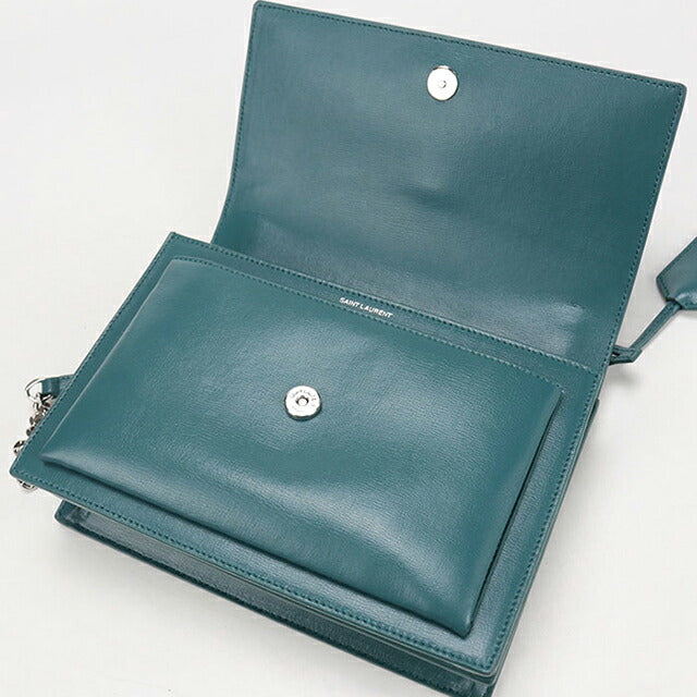 中古 サンローラン 斜め掛け ショルダーバッグ レディース ブランド SAINT LAURENT YSLモノグラム サンセット ミディアム レザー 442906 USDSL103586011