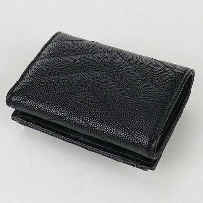 中古 サンローラン 三つ折り財布 レディース ブランド SAINT LAURENT モノグラム タイニーウォレット 602791 ブラック 財布 USDSL103594011