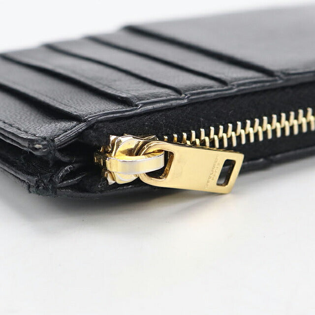 中古 サンローラン コインケース レディース ブランド SAINT LAURENT カサンドラ フラグメント ジップカードケース 607915 ブラック 財布 USDSL103633011