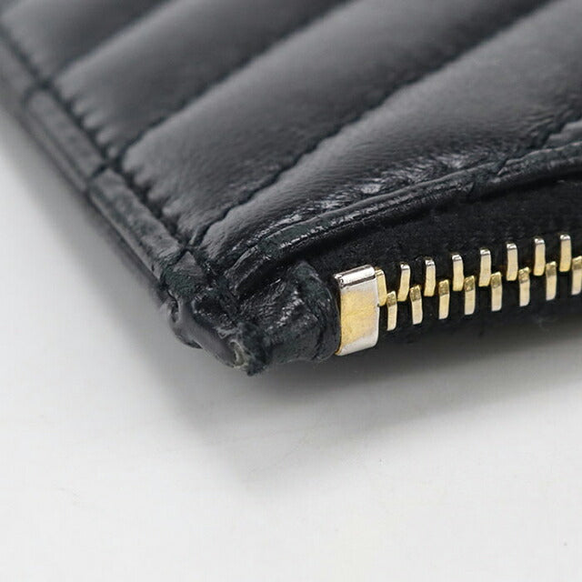 中古 サンローラン コインケース レディース ブランド SAINT LAURENT カサンドラ フラグメント ジップカードケース 607915 ブラック 財布 USDSL103633011