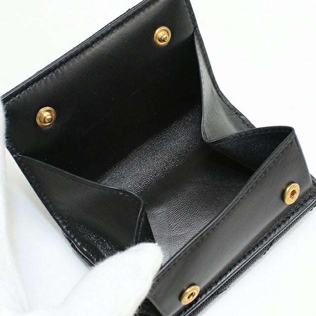 中古 サンローラン 三つ折り財布 レディース ブランド SAINT LAURENT モノグラム オリガミタイニーウォレット 668274 ブラック 財布 USDSL103689011