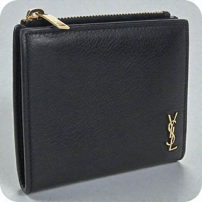 中古 サンローラン 二つ折り財布 レディース ブランド SAINT LAURENT 635265 ブラック 財布 USDSL103695011