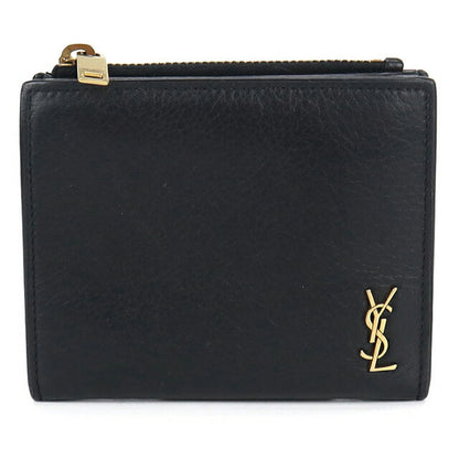 中古 サンローラン 二つ折り財布 レディース ブランド SAINT LAURENT 635265 ブラック 財布 USDSL103695011