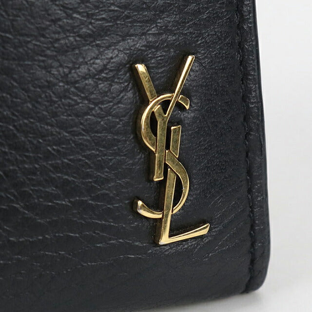 中古 サンローラン 二つ折り財布 レディース ブランド SAINT LAURENT 635265 ブラック 財布 USDSL103695011