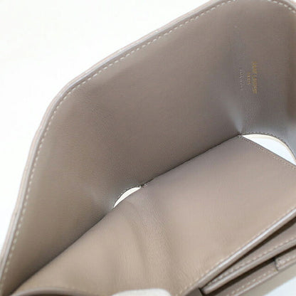 中古 サンローラン 三つ折り財布 レディース ブランド SAINT LAURENT カサンドラ マルチフォールドウォレット 692061 ベージュ 財布 USDSL103842011