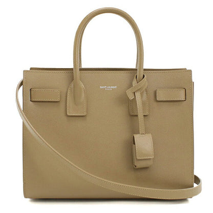 中古 サンローラン トートバッグ レディース ブランド SAINT LAURENT サック ド ジュール ベイビー レザー 421863 ベージュ バッグ USDSL103878011