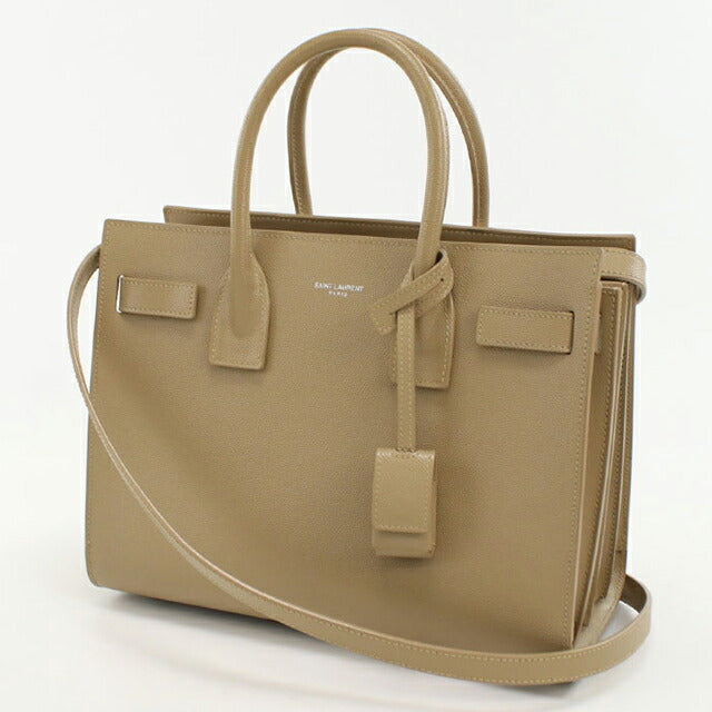 中古 サンローラン トートバッグ レディース ブランド SAINT LAURENT サック ド ジュール ベイビー レザー 421863 ベージュ バッグ USDSL103878011