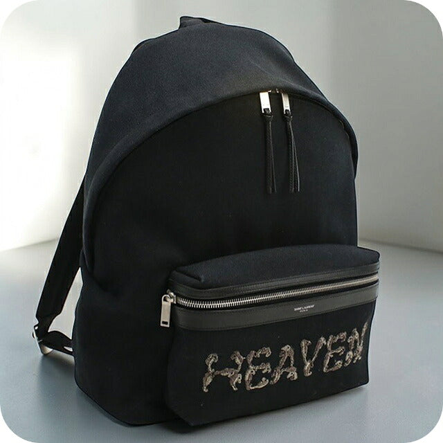 中古 サンローラン リュック レディース ブランド SAINT LAURENT シティ サンローラン HEAVEN バッグパック 465448 ブラック バッグ USDSL104361011