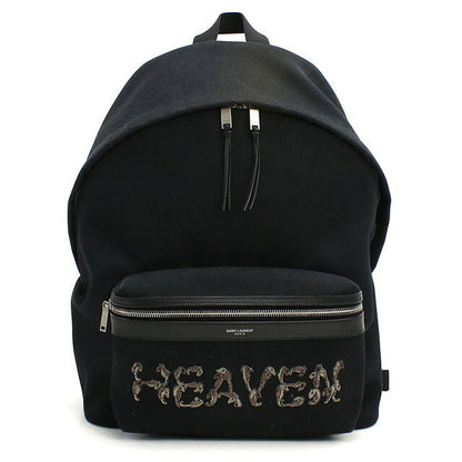 中古 サンローラン リュック レディース ブランド SAINT LAURENT シティ サンローラン HEAVEN バッグパック 465448 ブラック バッグ USDSL104361011