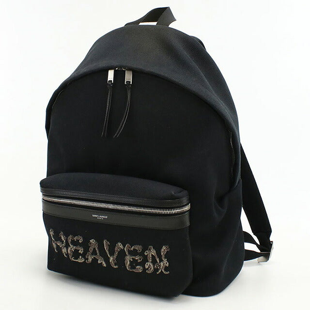 中古 サンローラン リュック レディース ブランド SAINT LAURENT シティ サンローラン HEAVEN バッグパック 465448 ブラック バッグ USDSL104361011