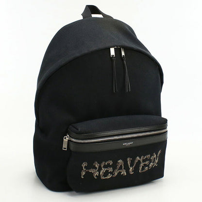 中古 サンローラン リュック レディース ブランド SAINT LAURENT シティ サンローラン HEAVEN バッグパック 465448 ブラック バッグ USDSL104361011