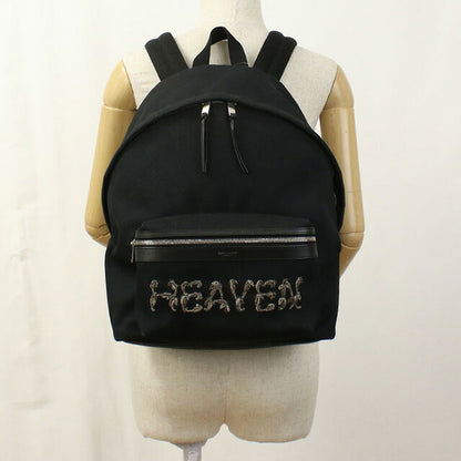 中古 サンローラン リュック レディース ブランド SAINT LAURENT シティ サンローラン HEAVEN バッグパック 465448 ブラック バッグ USDSL104361011