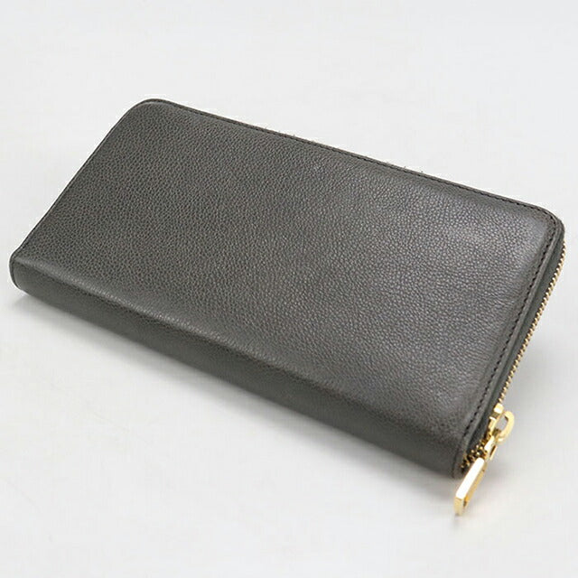 中古 サンローラン 長財布ラウンドファスナー レディース ブランド SAINT LAURENT モノグラム レザー 568995 グレー 財布 USDSL104521011