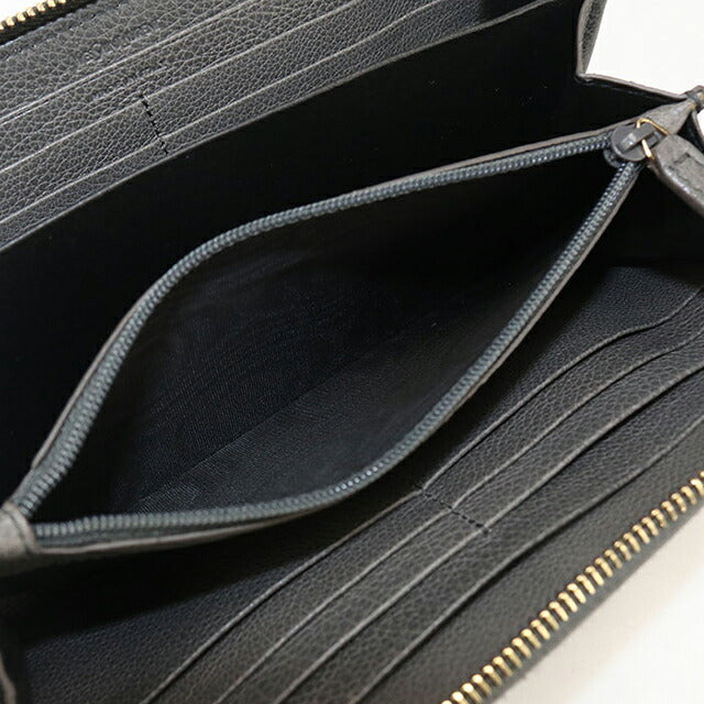 中古 サンローラン 長財布ラウンドファスナー レディース ブランド SAINT LAURENT モノグラム レザー 568995 グレー 財布 USDSL104521011